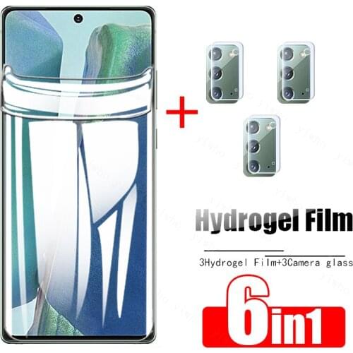 6in1 Hydrogel Film For Samsung Galaxy Note 20 Lens Protective Glass on Galaxy Note20 S21 Ultra A32 A52 Camera Screen Protector