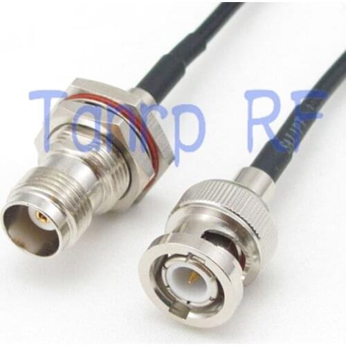 6in TNC female jack to BNC male plug RF connector adapter 15CM Pigtail coaxial jumper cable RG174 extension cord