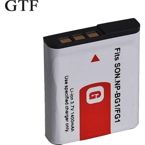 GTF NP-BG1 / FG1 1400mAh digital camera battery For DSC-W30 DSC-W50B DSC-W70B DSC-W110 Rechargeable Li-ion 3.7V camera batteries