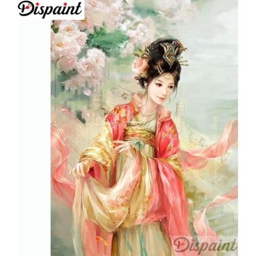 Dispaint Full Square/Round Drill 5D DIY Diamond Painting "Anime flower beauty" Embroidery Cross Stitch 5D Home Decor A11330