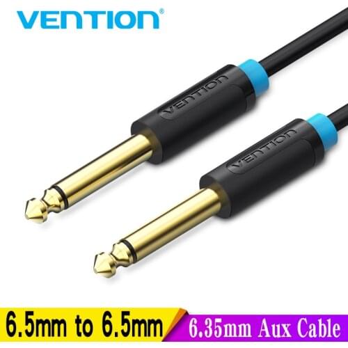 Vention Aux Guitar Cable 6.5 Jack 6.5mm to 6.5mm Audio Cable 6.35mm Aux Cable for Stereo Guitar Mixer Amplifier Speaker cable 5m