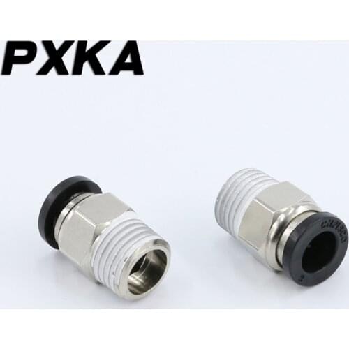 Free shipping 2PCS Air pipe quick connector PC8-02 quick plug pneumatic thread straight through 10-03 cylinder fittings
