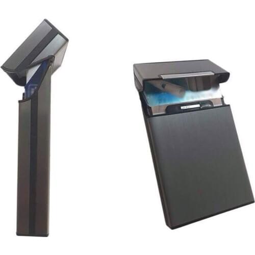 Portable Woman Ladies Cigarettes Case Holder Aluminum Alloy Pocket Smoking Box Gift FPing