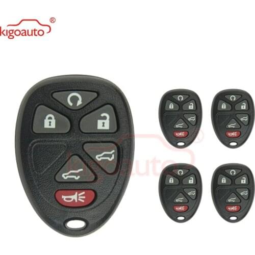 Kigoauto 5pcs Remote car key fob case 6 button OUC60270 OUC60221 for GMC Yukon 2008-2012