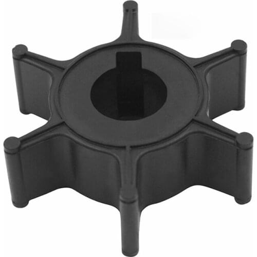 Water Pump Impeller Black Rubber For Yamaha Outboard HJB-J-1611 6E0-44352-00 Replace 5HP/1984-98 6HP/1984-02 6 Blades Boat