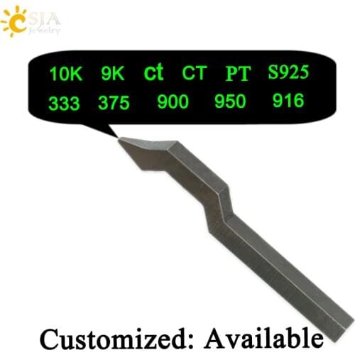 CSJA 10K 9K ct PT 375 333 900 950 S925 916 Marked Ring Bracelet Bangle Metal Stamp Punch Mold Jewellery Tool E214
