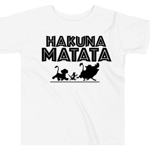 Hakuna Matata T Shirt Animal Kingdom Shirt Family Vacation Tees 100%cotton Casual T Shirts Kids Graphic Tee Children Tshirts Top