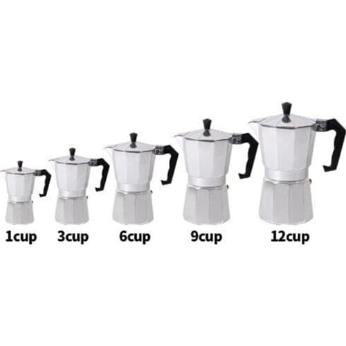 Coffee kettle Italian mocha kettle food grade material espresso coffee pot sealing ring Mocha Pot 1cup/3cup/6cup/9cup/12cup CL12