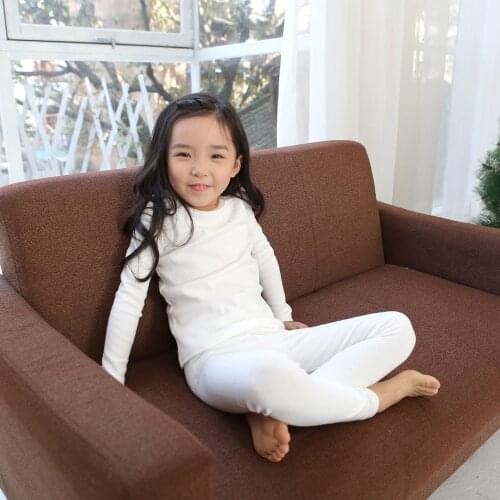 Kids Long Johhs Set Baby Girls Long Johns Children Underwear Baby Boys Thermal Cotton Underwear 3-9Years candy colors