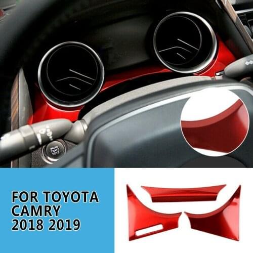 Set Meter Cover Trim Trim 3pcs Cover Dashboard For Toyota Camry 2018-2019 Meter Red High quality