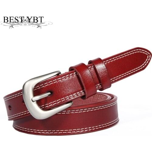 Best YBT Women Imitation Leather Belt Alloy Pin Buckle Pin Buckle Fashion Top Quality Slender Waist Strap Hot Sale Women Belt