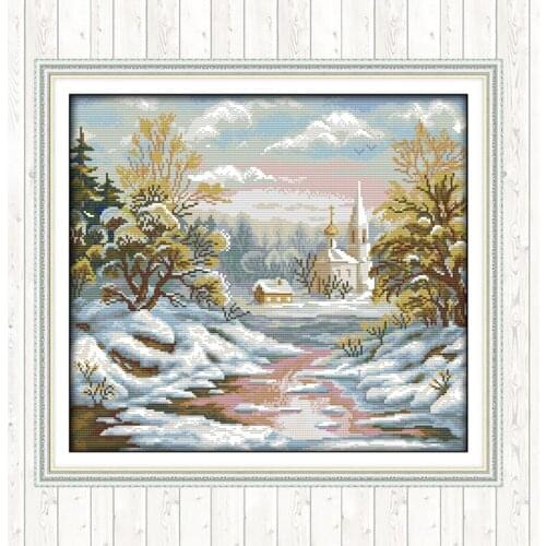 The Early Frost DIY Handmade Embroidery Kit Cross Stitch Patterns 14CT 11CT Counted Printed Canvas Cross Stitch Sets Needlework