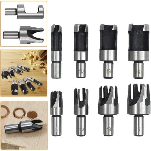 Wood Plug Drill Bit Set Chamfered Cutter Standard Plug Cutter For Woodworking Hand Electric Drills