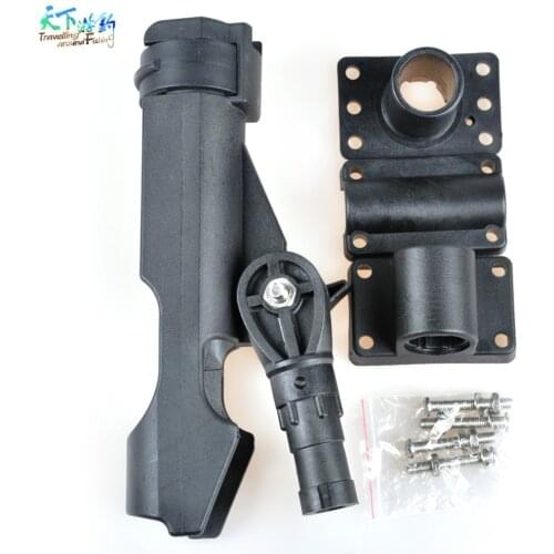 Cheap! Black Plastic Fishing Rod Holder Bracket With Screws Fish Tool Boat Rod Holder And Accessories For Carp Fishing Tackle