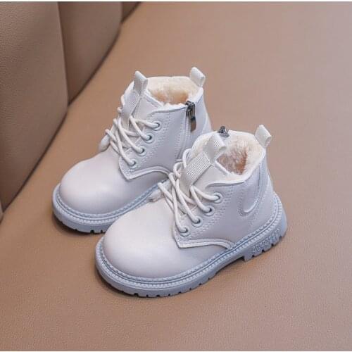 2021 Autumn Children Leather Short Boots Soft Comfortable Baby Martin Boots High Quality Boys Girls Boots Shoes
