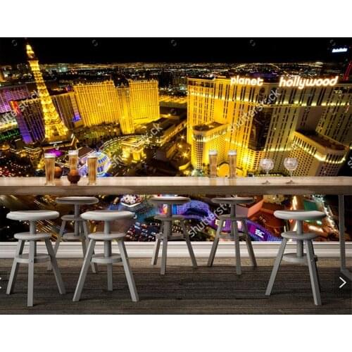 Custom City wallpaper,LAS VEGAS,3D photo murals for the living room bedroom restaurant wall waterproof papel de parede