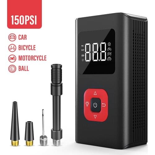 Portable Air Bike Pump Mini Electric Inflator Rechargeable Air Pump Auto Car Inflatable 12v Multi-Function Mini Air Compressor