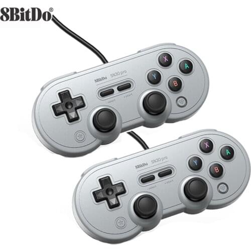 1 Or 2PCS 8BitDo SN30 Pro USB Wired Gamepad Controller for NS Switch Windows For Raspberry Pi SN Edition Game Control