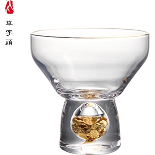 Transparent Crystal Double Phnom Penh Gold Foil Cup 50ml 501110-2