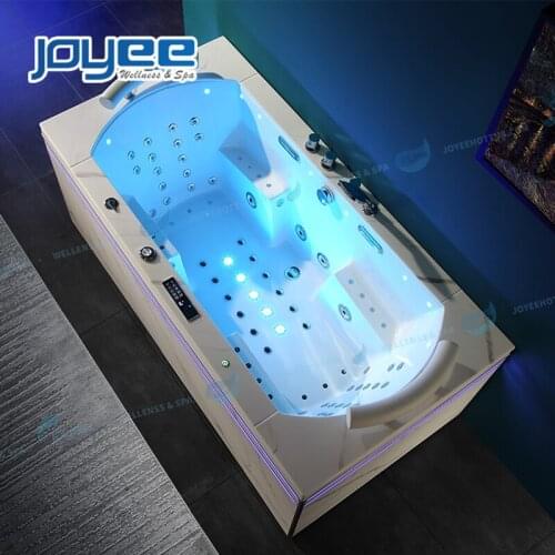 JOYEE Luxury 1-2 Persons Indoor Whirlpool Bathtub with Arm Massage/ Relax Massage Bathtub with BT Music and Air Bubble Massage
