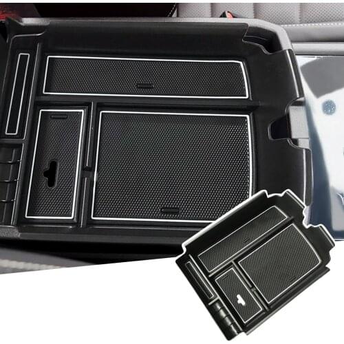 RUIYA Car Armrest Box Storage For Atlas 2018 2019 2020 Central Control Container Auto Interior Organizer Accessories Red White