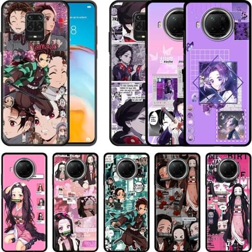 Demon Slayer Anime Silicone Phone Case For Fundas Redmi Note 9S 9 8 2021 9A 9C 8T 9T 10 Pro 7 7A 8A 6 6A 4G TPU Shell Cover