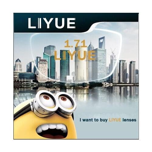 LIYUE index 1.71 super thin anti-radiation UV myopia Aspheric resin lenses korea Technology prescription lenses for Strong power