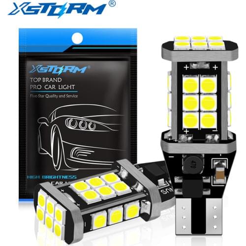 2Pcs W16W LED Bulb T15 Led Canbus OBC Error Free 920 921 912 Lamp 3030SMD Car Reverse Lights Backup Stop 6000K White DC 12V