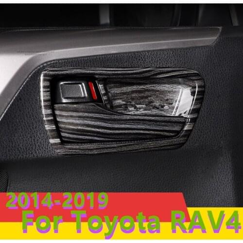 For Toyota RAV4 2014-2019 Inner door handle frame interior modification special inner door bowl handle decoration sequin