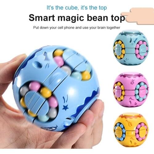 Rotating Bean Fingertip Cube Childrens Finger Gyro Disk Educational Round Puzzles Cube Toy Childrens Intelligence Gyro Fingert