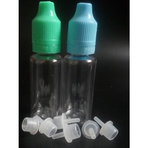 Factory Price PET Dropper Bottles With Tamper Evident Caps and Long Thin Tips 15ML E liquid Plastic Empty Bottles