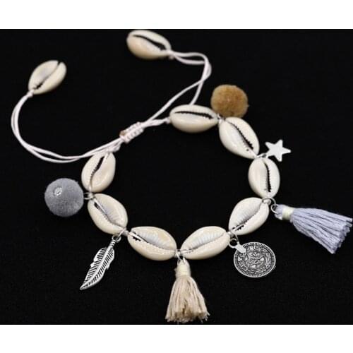 FONGOS Anklets for Women Boho Jewelry Shells Beach Barefoot ankle Leg bracelet ankle brace Female Accessories Anklet strap