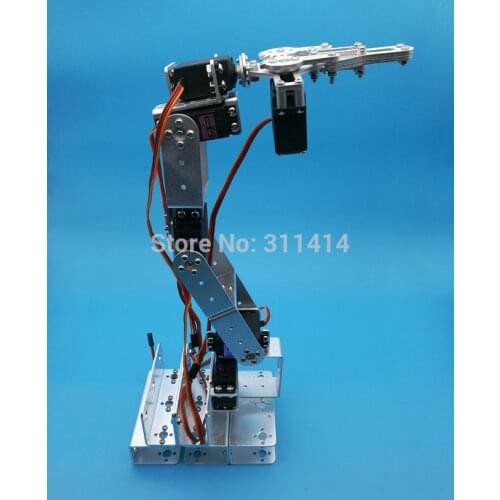 1set 6 DOF Robot Arm + Mechanical Claw + Large Metal base For Educational Project DIY Arduino Robotic Parts