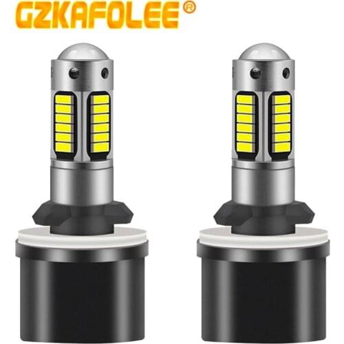 2PCS Fog Lights H27 881 Led in Fog Lights H27/881 H27/880 White H1 H3 YellowCar Automobiles Parts Accessories