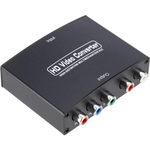 HDMI to RGB Component 5 RCA YPbPr Video + R/L Audio Converter Adapter TV PC