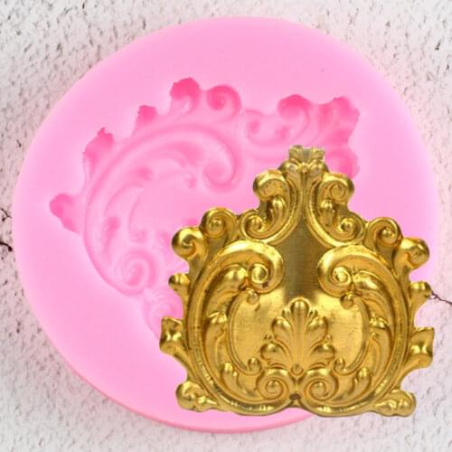 Baroque Relief Border Silicone Molds 3D Frame Cupcake Topper Fondant Cake Decorating Tools Candy Clay Chocolate Gumpaste Moulds