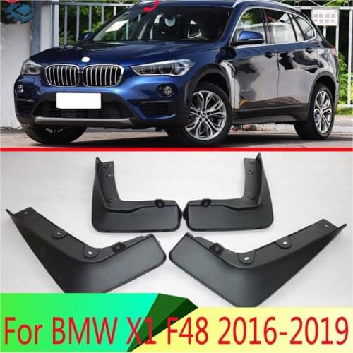 For BMW X1 F48 2016-2019 4PCS Mud Flaps Splash Guards Fender Mudguard Kit Mud Flap Splash Guards Mudguard Car styling