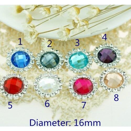 162165 , 8 size can choose , 16mm Alloy Acrylic Beads costume jewelry accessories material, DIY handmade , free shipping