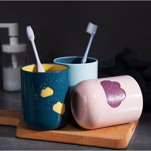 1PCS Tooth Mug Household Plastic Rinse Cup Brush Cup Multifunction PP Material Washing Tooth Cup Wash Cups Bathroom Accessories