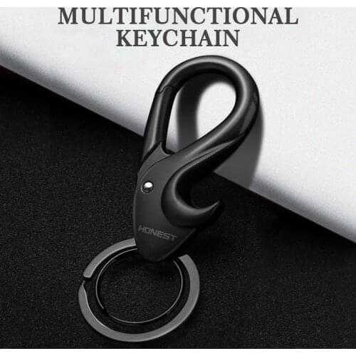 HONEST Corkscrew Practical Tool Men Luxury Car Keychain Custom Lettering for Key Ring Holder Bag Pendant Best Gift for Jewelry