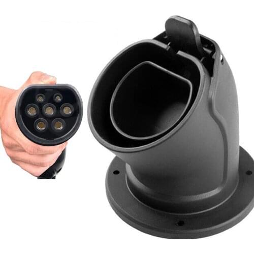 EV Charger Cable Holder for Type2 EVSE IEC 62196-2 Connector Socket Plug Mount AC Dummy Station Level 2 Waterproof