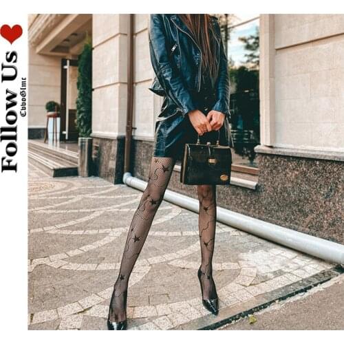 Gothic Pantyhose Tights Woman Japanese Black Retro Rose Flower Vine Fishnet Lace Trousers Little Love Bottom G Stockings Women