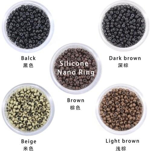 JGMI 3*2mm Nano Copper Silicone Beads Tube Link Silicon Lined Micro Rings For Hair Extensions Tools Dreaclocks
