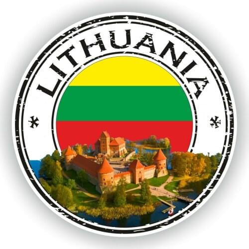 Lithuania Stamp Seal Sticker Decal for Car Truck Laptop Tablet Fridge Door decals stickers