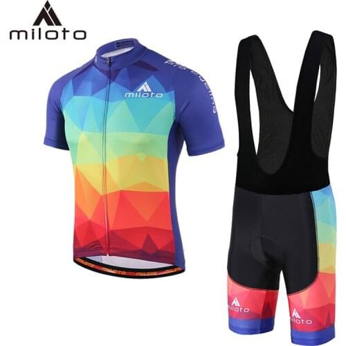 MILOTO Cycling Jersey Sets 2019 MTB Bike Bicycle Breathable shorts cycling clothing ropa ciclismo hombre Bicicleta Maillot Suit