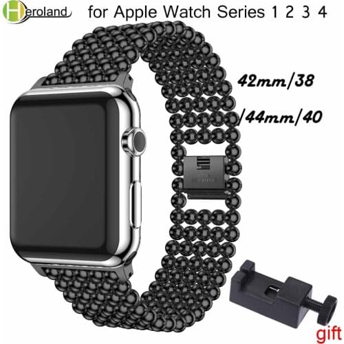 Fashion Stainless Steel link Bracelet watch strap For Apple Watch Band 42 38mm 40 44mm watchband for iwatch 4/3/2/1 wrist strap