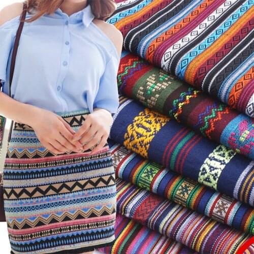 50*150CM National Wind Polyester Fabric Sofa Cover Pillow Tablecloth Curtain Bags Decoration Fabric DIY Craft Handmade