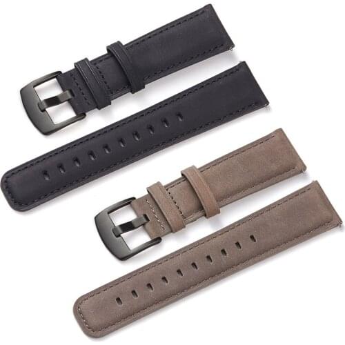20MM 22MM Crazy Horse Leather Strap For TicWatch Pro 2021/Pro 3 GPS/GTX/E3/GTH Smart watch Band Watchband Wriststrap Bracelet