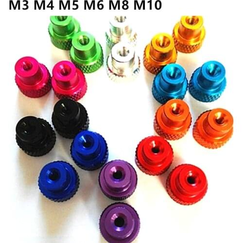 M3 M4 M5 M6 M8 M10 Hand Tighten Flange Nut Aluminum Knurled Hand Thumb Nuts For FPV RC Models