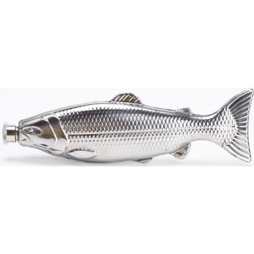 Fish-Shape Hip Flask 5oz Alcohol Bottle With Funnel Mini Pocket Flask Stainless Steel Party Drinkware For Outdoor Travel